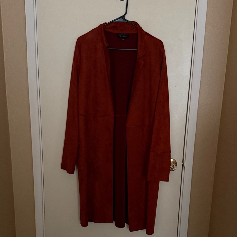 Premise Faux Suede Trench Coat